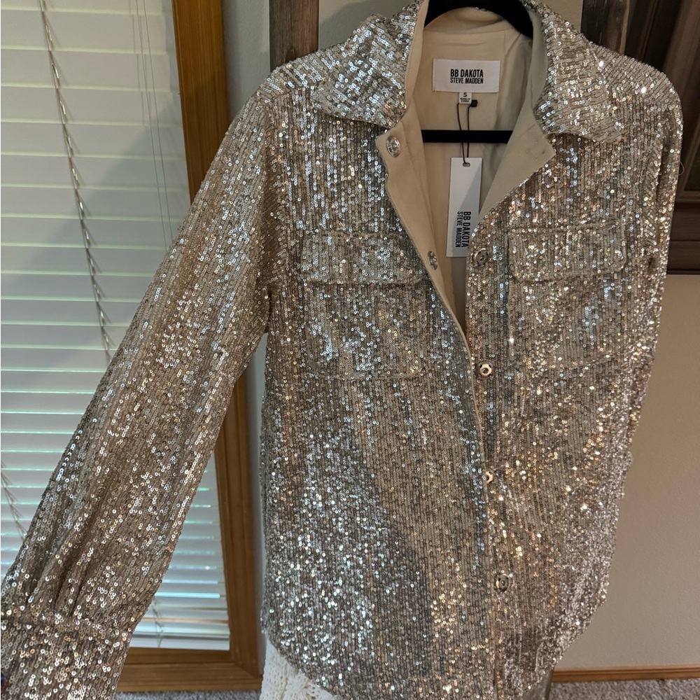 BB Dakota Silver Sequin Jacket